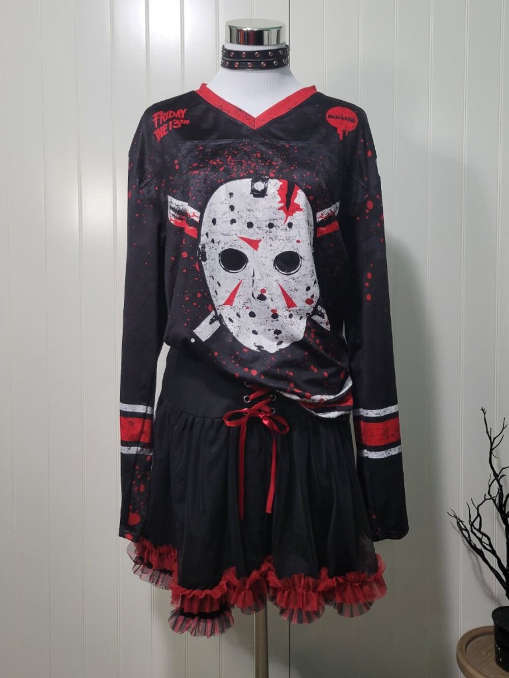 BlackMilk Jason Voorhees Friday 13th Horror Goth Grunge Goalie Hockey Jersey M - Picture 2 of 16